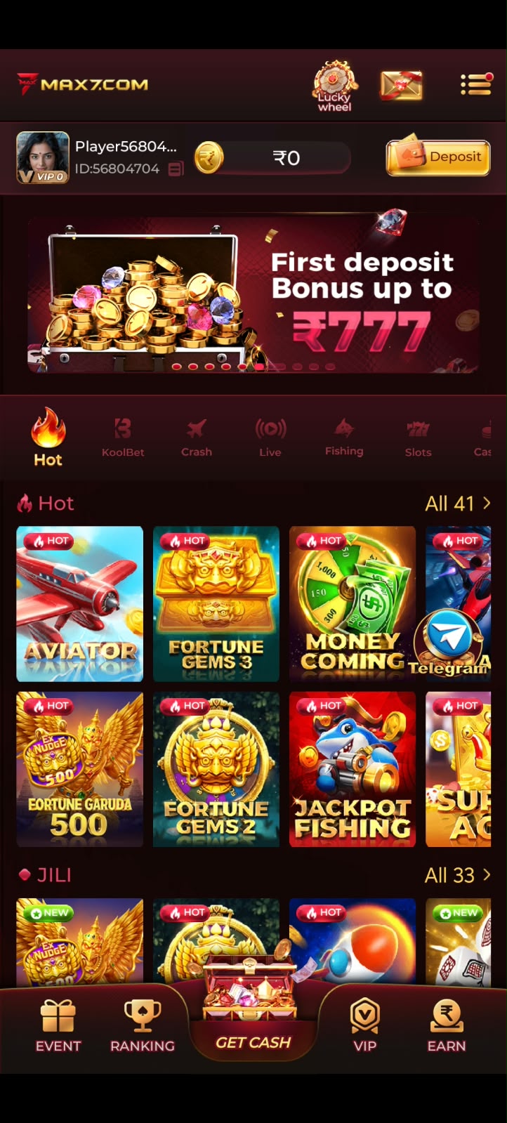 MAX7 Game online casino game