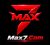 Max7.Com gaming logo, Max 7 red 3D logo, bold gaming brand logo on back background